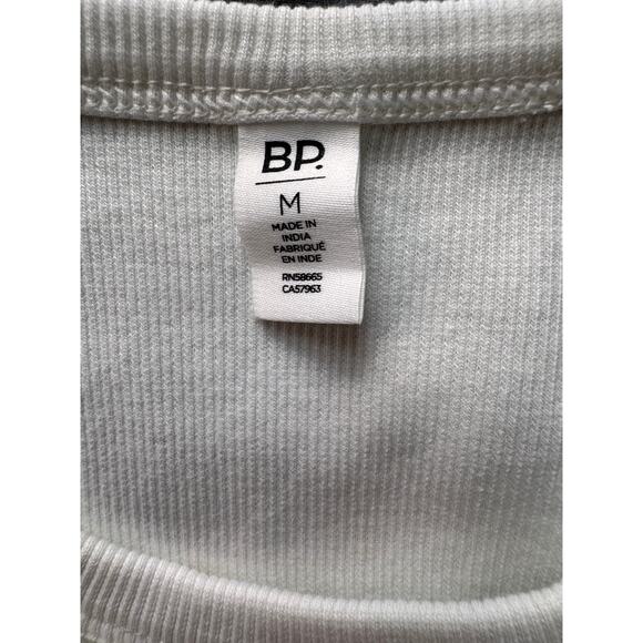 New BP. NORDSTROM Women's White Blanc Rib Crop Tank Top Size M - Picture 6 of 8